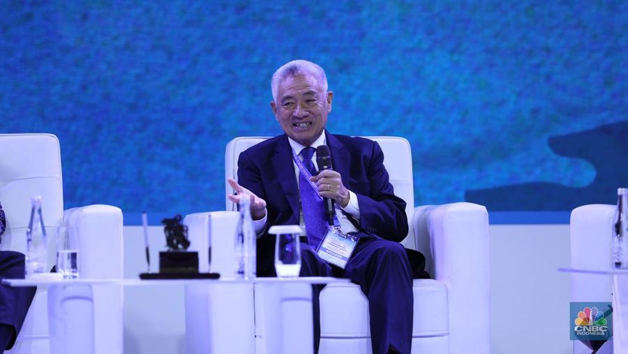 Chairman RYNAN Technologies Vietnam JSC, MY. T. Nguyen dalam diskusi panel Indonesia Marine And Fisheries Business Forum 2024, di Fairmont Jakarta, pada Senin (5/2/2024). (CNBC Indonesia/Tri Susilo)