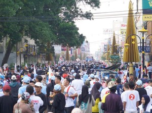 Momen Relawan Prabowo-Gibran Kampanye dan Jalan Sehat di Tasikmalaya