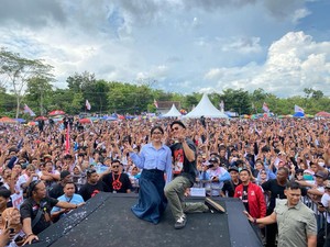 Kampanye di Wonogiri, Kaesang Ajak Coblos Raine Samsul