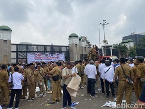 Massa Apdesi yang Demo di Depan DPR Bubarkan Diri