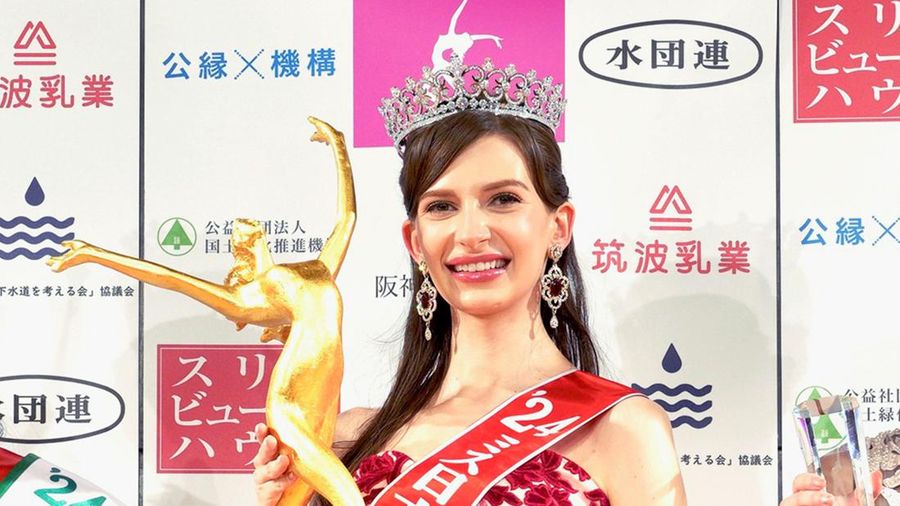 Miss Jepang kelahiran Ukraina, Carolina Shiino. (Miss Nippon Association via AP)