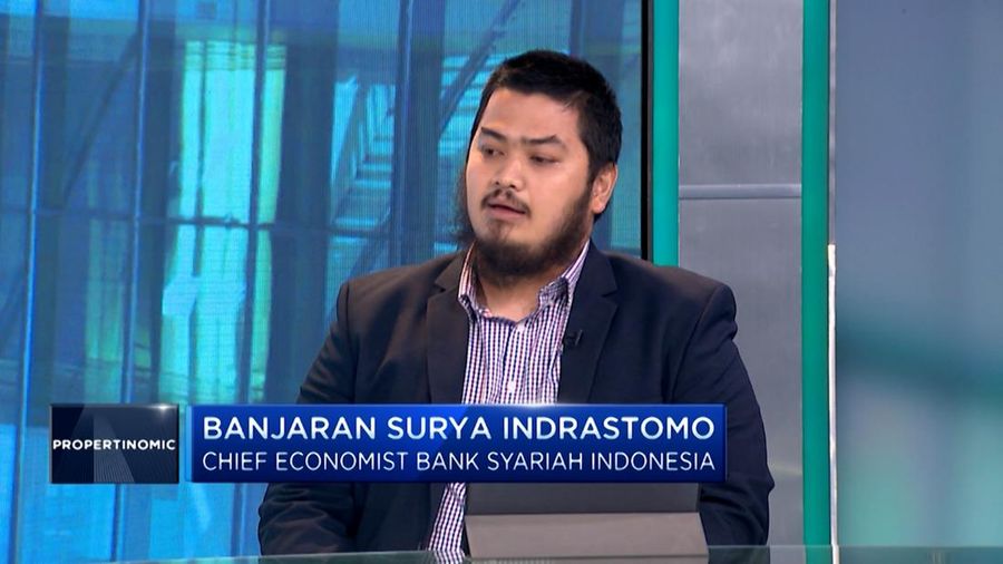 Chief Economist Bank Syariah Indonesia, Banjaran Surya Indrastomo dalam Propertinomic di վ pada Rabu, (7/2/2024). (վ TV)