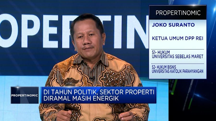 Ketua Umum DPP REI, Joko Suranto dalam Propertinomic di CNBC Indonesia pada Rabu, (7/2/2024). (CNBC Indonesia TV)