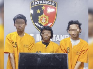 3 Kurir Sabu Curi TV Warga Pangkalpinang, Aksinya Terekam Ponsel Anak Korban