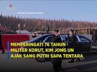 Memperingati 76 Tahun Militer Korut, Kim Jong Un Ajak Sang Putri