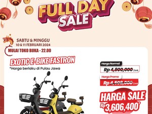 Sepeda Listrik di Transmart Full Day Diskon Jutaan Rupiah