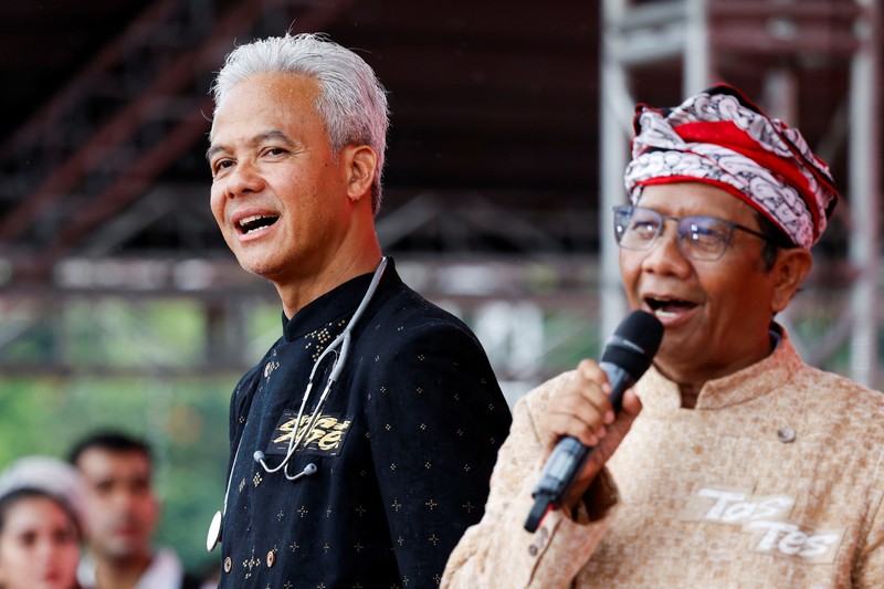 Kampanye akbar calon presiden dan calon wakil presiden nomor urut 3. Ganjar Pranowo dan Mahfud MD di Surakarta, Jawa Tengah, Sabtu (10/2/2024).(REUTERS/Willy Kurniawan) Kampanye akbar calon presiden dan calon wakil presiden nomor urut 3. Ganjar Pranowo dan Mahfud MD di Surakarta, Jawa Tengah, Sabtu (10/2/2024).(REUTERS/Willy Kurniawan)