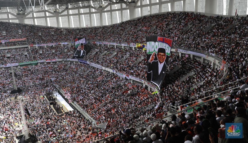 Kampanye akbar Pasangan Calon (Paslon) presiden dan wakil presiden nomor urut 01, Anies Baswedan dan Cak Imin di Jakarta Internasional Stadion (JIS), Sabtu (10/2/2024). (CNBC Indonesia/Muhammad Sabki) Kampanye akbar Pasangan Calon (Paslon) presiden dan wakil presiden nomor urut 01, Anies Baswedan dan Cak Imin di Jakarta Internasional Stadion (JIS), Sabtu (10/2/2024). (CNBC Indonesia/Muhammad Sabki)