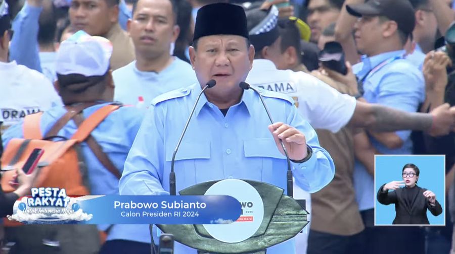 Prabowo Subianto calon presiden nomor urut 2. (Tangkapan layar Youtube Waktunya Indonesia Maju)