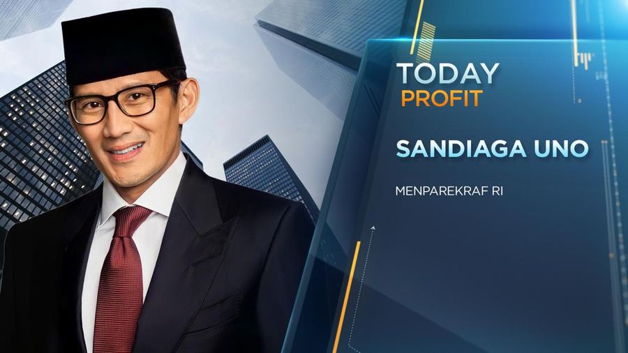 Menteri Pariwisata dan Ekonomi Kreatif, Sandiaga Uno dalam program Profit. (CNBC Indonesia TV)
