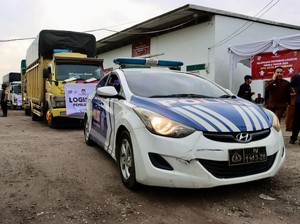 Polisi-KPU Distribusikan Logistik Pemilu ke 11 Kecamatan di Pekanbaru