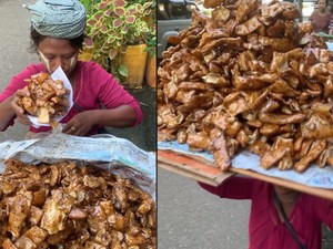 Penjual Keripik Singkong di Myanmar Ini Taruh Dagangan di Atas Kepala