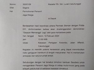 Viral Surat Permohonan Jaga Warga Demo di Gejayan, Pemkab Sleman Buka Suara