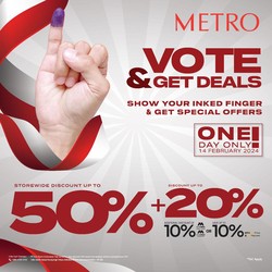 Promo Pemilu, METRO Department Store Kasih Diskon Hingga 70%
