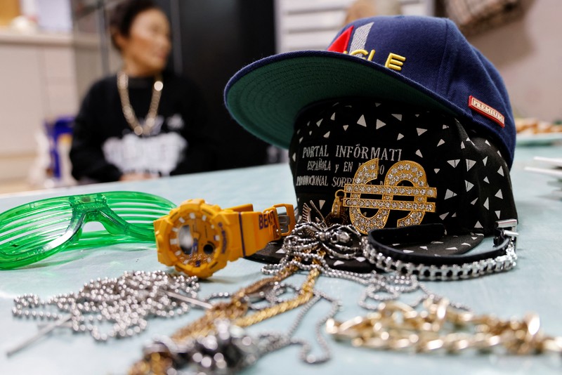 Lee Pil-sun, 85, a member of the granny rap group 