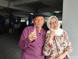 Nyoblos Bareng Keluarga, Amien Rais Optimis Partai Ummat Dapat Kursi di DPR