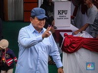 Prabowo-Gibran Menang di TPS Kompleks Menteri Widya Chandra