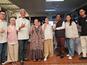 Ganjar-Mahfud Tiba di Jakarta Usai Nyoblos, Langsung Temui Megawati