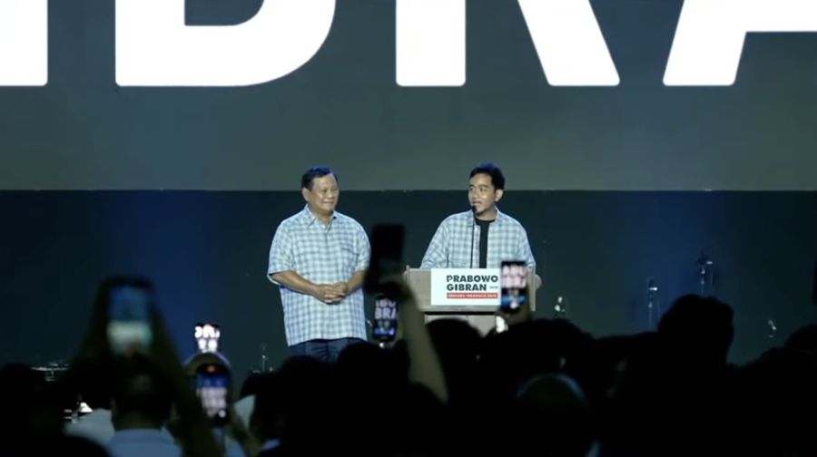 Gibran Rakabuming Raka saat memberikan pidato di Istora Senayan. (Tangkapan Layar youtube Gibran Rakabuming Raka)