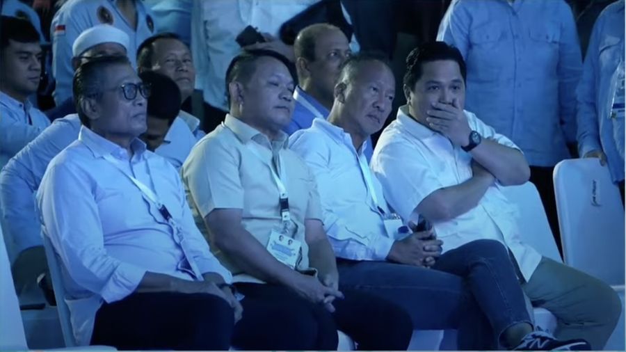 Menteri BUMN Erick Thohir dan Agus Gumiwang hadir di Istora Senayan. (Dok. Istimewa)
