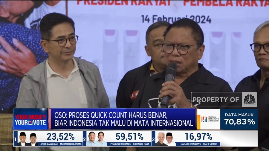 OSO: Proses Quick Count Harus Benar, Biar Indonesia Tak Malu di Mata Internasional