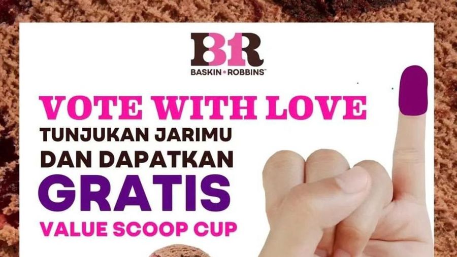 Promo Pemilu 2024 Baskin Robbins. (Dok. Baskin Robin)