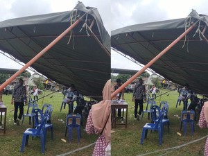 Tenda TPS di Deli Serdang Roboh, Saksi Partai Tertimpa Besi