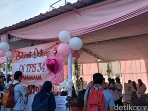 Bertema Valentine, Begini Suasana TPS Tempat Gibran Nyoblos