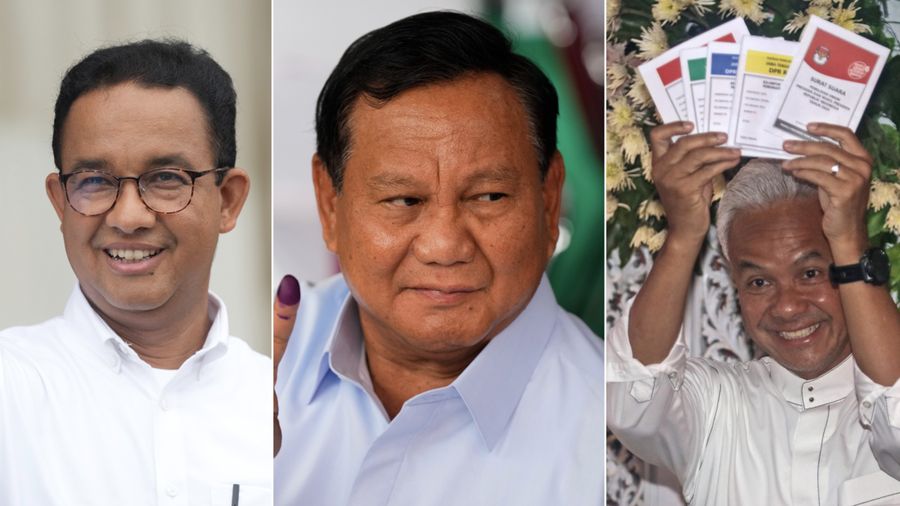Kolase Anies, Prabowo, Ganjar Kolase Anies, Prabowo, Ganjar (AP Photo)