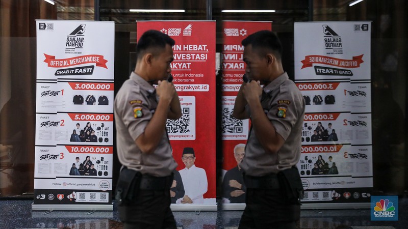 Rumah Pemenangan Tim Nasional Anies Baswedan-Muhaimin Iskandar (AMIN) di Jakarta, Kamis (15/2/2024). (CNBC Indonesia/Faisal Rahman)