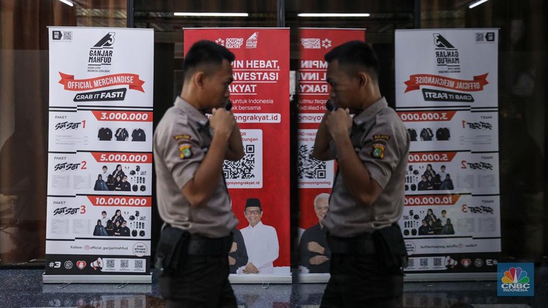 Rumah Pemenangan Tim Nasional Anies Baswedan-Muhaimin Iskandar (AMIN) di Jakarta, Kamis (15/2/2024). (CNBC Indonesia/Faisal Rahman)