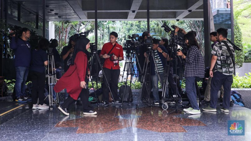 Rumah Pemenangan Tim Nasional Anies Baswedan-Muhaimin Iskandar (AMIN) di Jakarta, Kamis (15/2/2024). (CNBC Indonesia/Faisal Rahman)