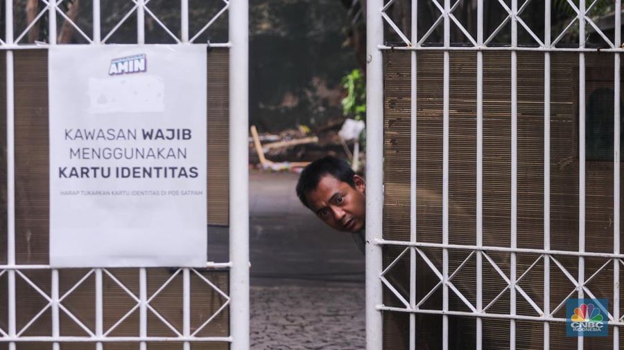 Rumah Pemenangan Tim Nasional Anies Baswedan-Muhaimin Iskandar (AMIN) di Jakarta, Kamis (15/2/2024). (CNBC Indonesia/Faisal Rahman)