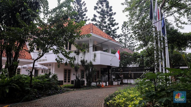 Rumah Pemenangan Tim Nasional Anies Baswedan-Muhaimin Iskandar (AMIN) di Jakarta, Kamis (15/2/2024). (CNBC Indonesia/Faisal Rahman)
