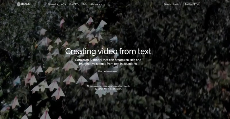 AI Sora pembuat video dengan menggunakan tulisan atau narasi yang dibuat. AI Sora pembuat video dengan menggunakan tulisan atau narasi yang dibuat. (Tangkapan Layar openai.com/sora)
