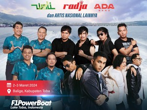 Pengunjung F1Powerboat Danau Toba Akan Dihibur Band Wali hingga Radja