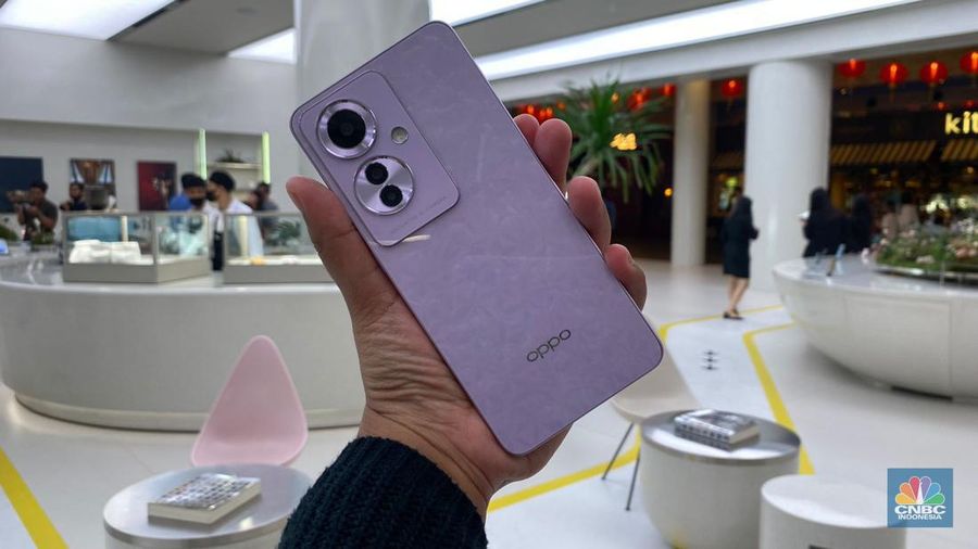 Oppo Reno 11 F. (CNBC Indonesia/Novina Putri Bestari)