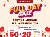 Transmart Full Day Sale Hadir di Sabtu & Minggu Ini, Diskon 50% + 20%!