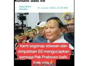 Trending Google Prabowo Subianto Masuk RS, Dipastikan Cuma Hoax