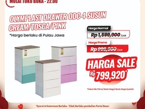 Cuma di Transmart Full Day Sale! Lemari Susun Cantik Diskon Hampir Rp 800 Ribu