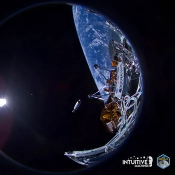 Selfie Keren Odysseus Terbang dari Bumi Menuju Bulan