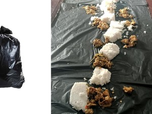 Anti Mainstream! Netizen Ini Liwetan Pakai Alas Kantong Plastik Sampah