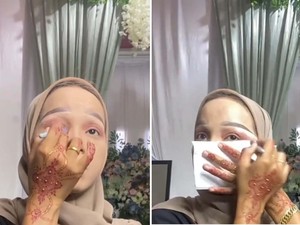 Viral Wanita Makeup Sendiri di Hari Pernikahan Demi Hemat, Begini Hasilnya