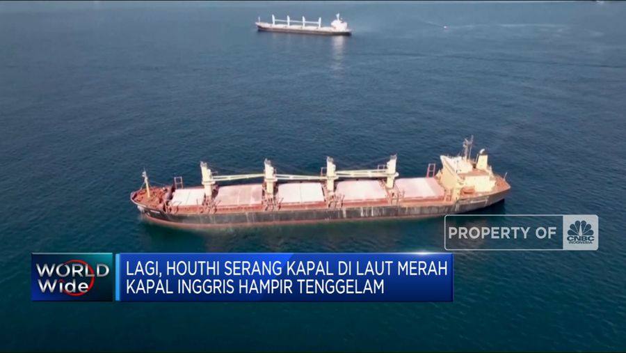 Houthi Serang Kapal Di Laut Merah, Kapal Inggris Hampir Tenggelam