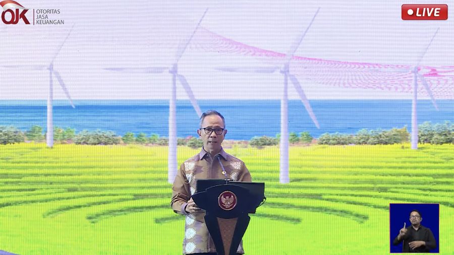 Mahendra Siregar dalam acara pertemuan tahunan industri jasa keuangan 2024. (Tangkapan layar Youtube)