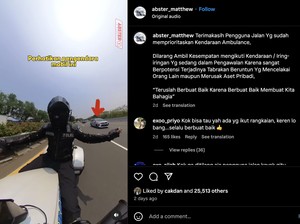 Lagi-lagi Ada Pengendara Ngekor Ambulans, Polisi Pengawal Sampai Turun Tangan