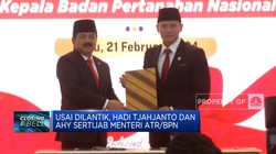 Video: Usai Dilantik, Hadi Tjahjanto dan AHY Sertijab Menteri ATR/BPN
