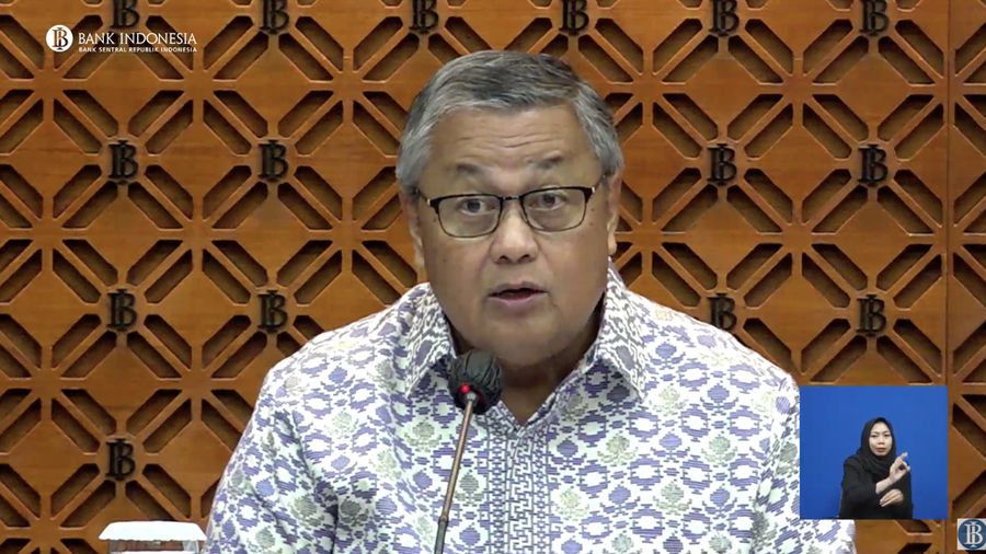 Gubernur Bank Indonesia, Perry Warjiyo menyampaikan Hasil Rapat Dewan Gubernur Bulanan Bulan Februari 2024. (Tangkapan Layar Youtube Bank Indonesia)