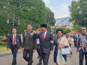 Hadi Tjahjanto Tiba di Istana Jelang Pelantikan Menko Polhukam