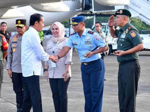 Usai Lantik Hadi Tjahjanto-AHY, Jokowi Bertolak ke Sulsel